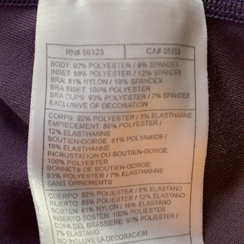 Nike women's purple athletic high support tank top - Picture 6 of 6